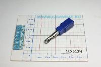 Фреза концевая спиральная однозаходная 1зуб торец DØ6мм H12мм хвостовик Ød6мм L45мм HRC35 DJTOL N1LX612