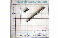 Фреза концевая 4 зуба спиральная 35° сферическая R1,25 торец DØ2,5 H5  хвостовик Ød4мм L50мм 4BNM-04025050