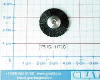 Крацовка щетка б/д радиал черная щетина жесткая отверстие Ø2,34мм Ø22мм  751SHH78B
