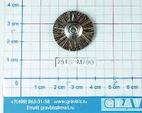 Крацовка щетка б/д радиальная серая конский волос средн. мягкий отверстие Ø2,34мм Ø22мм 751SHM78G