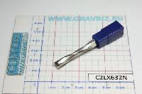 Фреза концевая двухзаходная спиральная 7° два зуба торец DØ6мм H32мм хвостовик Ød6мм L60мм HRC35 DJTOL NC2LX632