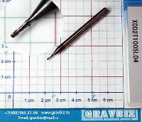 Фреза коническая  0,5° 1,07 2зуба спиральная 35° прямоугольная торец 4xØ1 хвостовик 50хØ4 HRC45 TiAIN  XDD2T1005L04